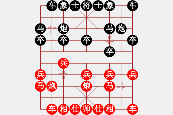 象棋棋譜圖片：百思不得棋解[575644877] -VS- 老栓[864380216] - 步數(shù)：10 