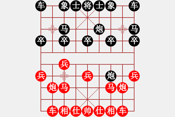 象棋棋譜圖片：韓裕恒(紅) 勝 佚名(黑) - 步數：10 