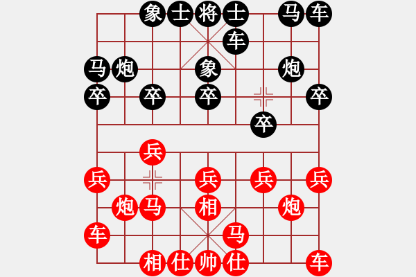 象棋棋谱图片：谢靖 先和 赵国荣 - 步数：10 
