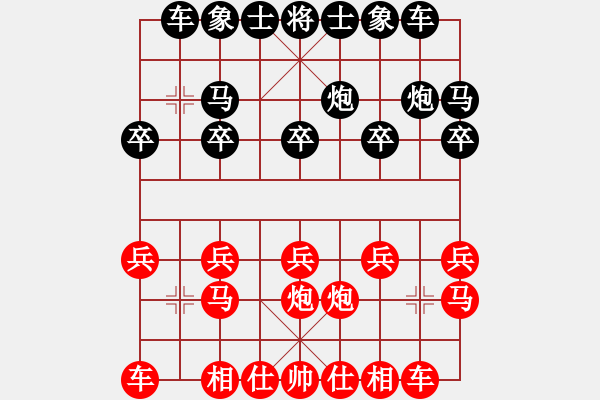 象棋棋譜圖片：不怕老婆怕女兒[2392016894] -VS- 反方向的鐘[41446075] - 步數(shù)：10 