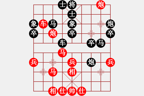 象棋棋譜圖片：屏東人(3段)-負-小兵小(6段) 五六炮過河車對屏風(fēng)馬 - 步數(shù)：40 