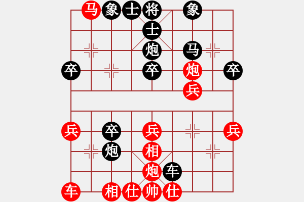 象棋棋譜圖片：bincheng(3段)-勝-binghen(1段) - 步數(shù)：30 