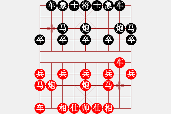 象棋棋谱图片：024让先大列手炮局(三)(局11 着3) - 步数：10 