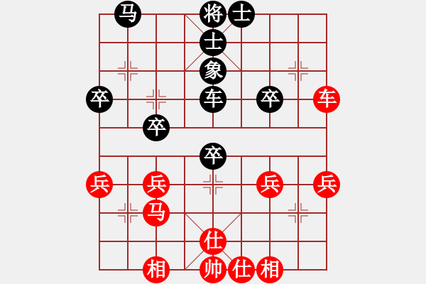 象棋棋譜圖片：齊魯弈林壹(7段)-和-好端端解放(9段) - 步數(shù)：40 