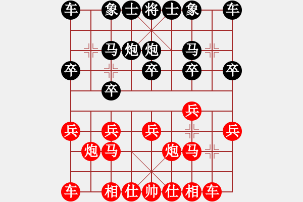 象棋棋譜圖片：2022.2.1.1JJ五分鐘先勝士角炮 - 步數(shù)：10 