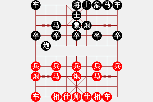 象棋棋譜圖片：中炮對反宮馬（業(yè)四升業(yè)五評測對局）我先勝 - 步數(shù)：10 