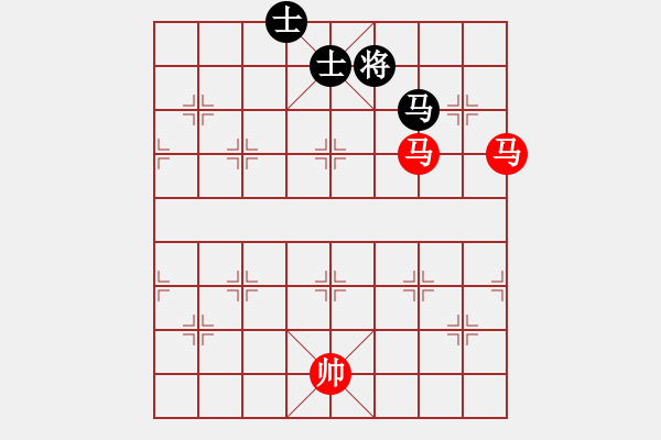 象棋棋譜圖片：馬兵殘局　第38局：雙馬勝馬雙士 - 步數(shù)：27 