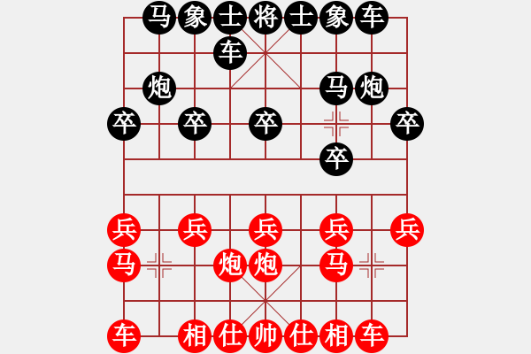 象棋棋譜圖片：第21步車三平四，黑車吃炮，帥五平四反殺 - 步數(shù)：10 