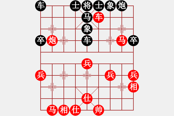 象棋棋譜圖片：急進(jìn)中兵黑車(chē)8進(jìn)8紅馬六進(jìn)七局1 - 步數(shù)：40 