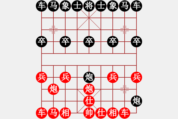 象棋棋譜圖片：單鐵滑車:空頭炮雙車錯 - 步數(shù)：10 