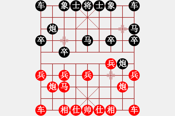 象棋棋谱图片：第六轮 马万平先负李小龙 - 步数：10 