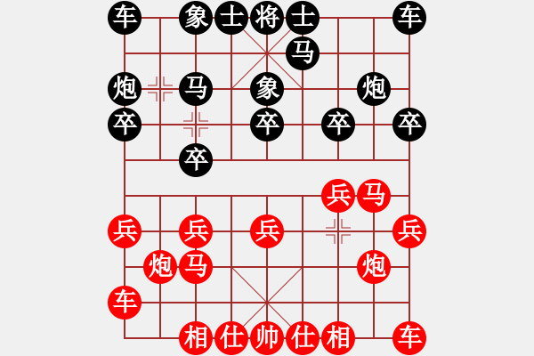 象棋棋谱图片：仙人指路对起马（王嘉良负胡荣华）1980年 - 步数：10 