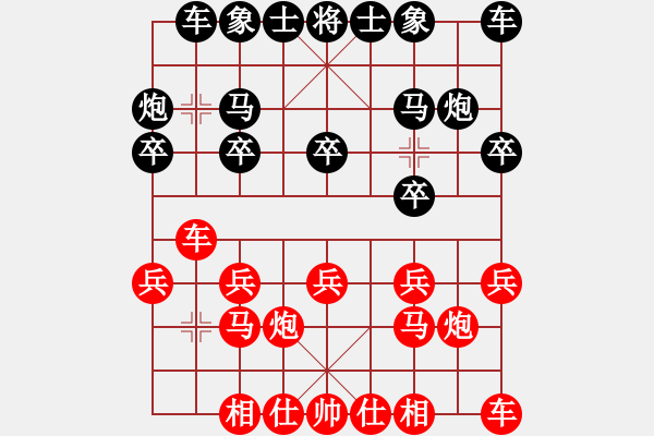 象棋棋譜圖片：yyjyyjwx[紅] -VS- 品棋_無名小卒[黑] - 步數(shù)：10 