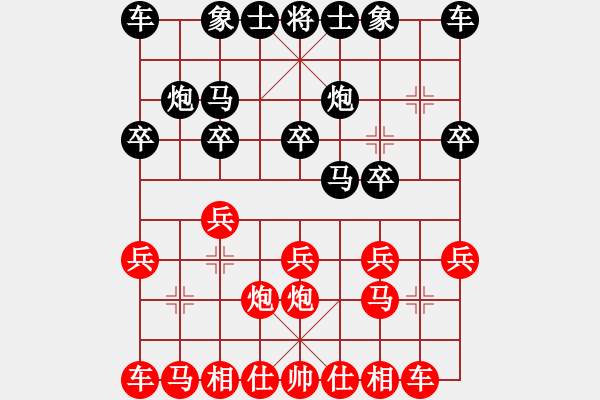 象棋棋譜圖片：鐵五局黃明昌(和)貴州民族學(xué)院潘武忠 - 步數(shù)：10 