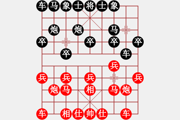 象棋棋譜圖片：高手請繞道[紅] -先和- 62389595[黑] - 步數(shù)：10 