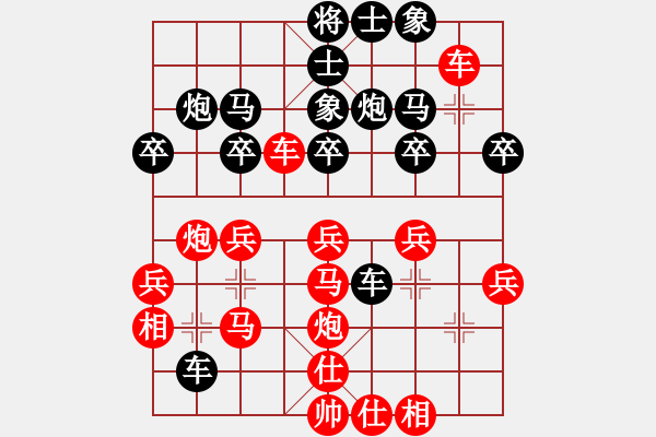 象棋棋譜圖片：scdyrhrhrh(2段)-勝-來(lái)嘛輸就輸(1段) - 步數(shù)：30 