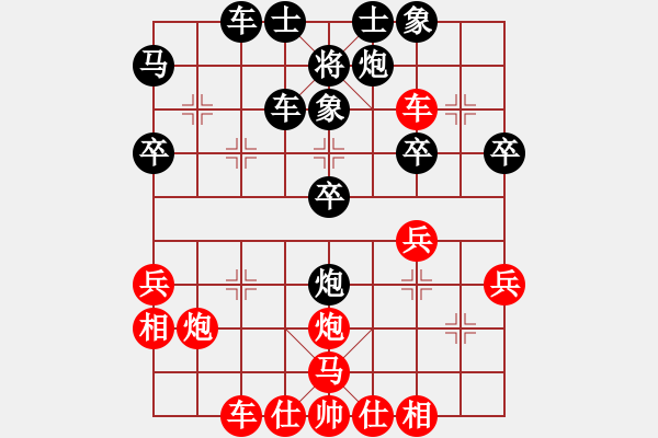 象棋棋譜圖片：QQ象棋自戰(zhàn)評(píng)注 順炮直車對(duì)橫車紅兩頭蛇 - 步數(shù)：40 