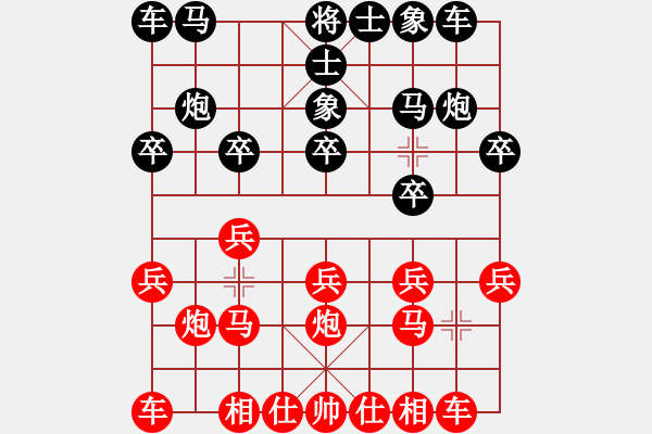 象棋棋譜圖片：緣定今生[1529104476] -VS- 弈棋樂(lè)[1055140667] - 步數(shù)：10 