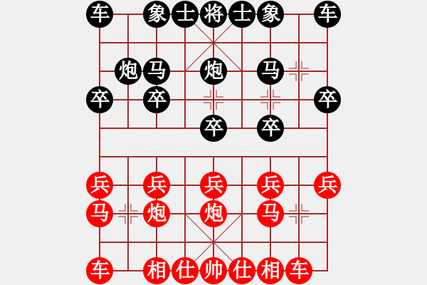 象棋棋譜圖片：惜花君-大安[紅] -VS- 清風明月煙一支[黑] - 步數(shù)：10 