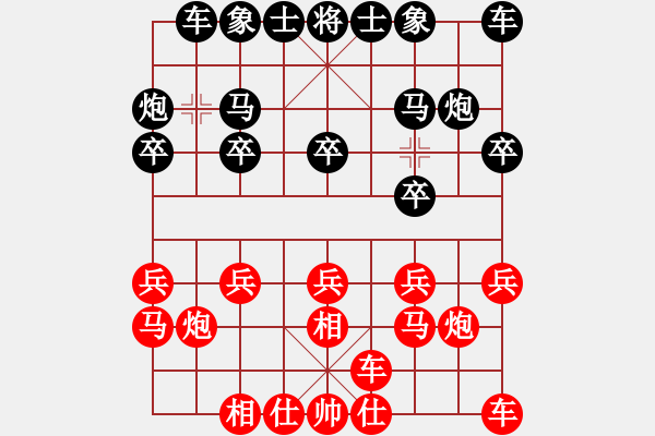 象棋棋譜圖片：四川雙流興城隊 曾軍 和 火車頭體協(xié)隊 李永權(quán) - 步數(shù)：10 