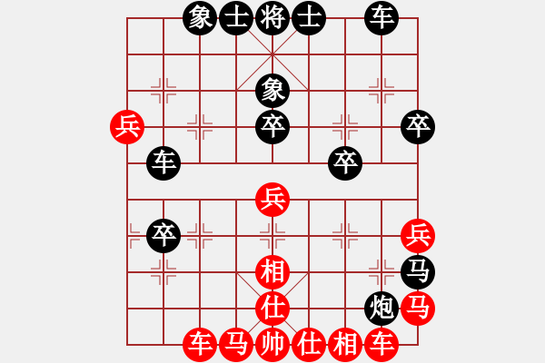 象棋棋譜圖片：怎么用屏風(fēng)馬對抗網(wǎng)上不用正規(guī)布局的業(yè)余五級 - 步數(shù)：40 