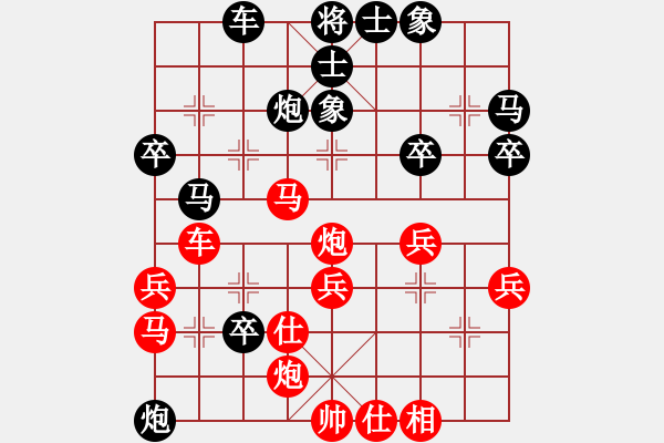 象棋棋譜圖片：煙臺路邊棋(5段)-勝-金牛座亞迪(9段) - 步數(shù)：40 