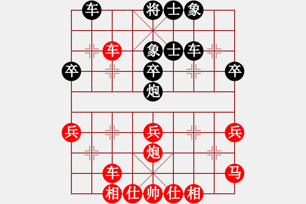 象棋棋譜圖片：真愛永恒 [紅] -VS- 老迷糊[黑](1) - 步數(shù)：40 