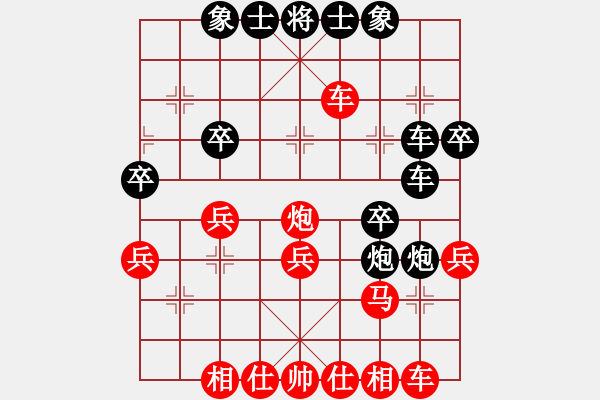 象棋棋譜圖片：金鐸(9段)-和-胖尼小乖熊(9段) - 步數(shù)：30 