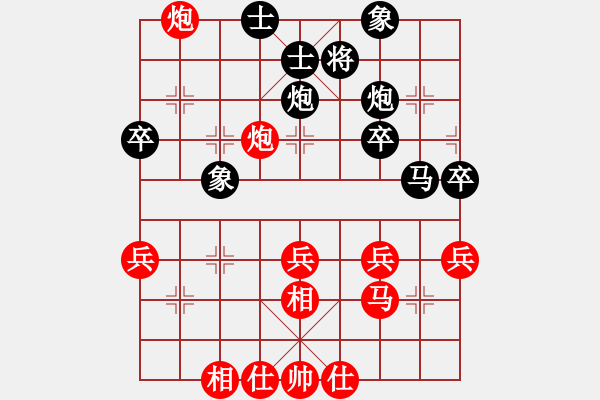 象棋棋譜圖片：贏一盤實在難[紅]先勝地主千金xiaoxiao[黑]中炮對列炮 - 步數(shù)：40 