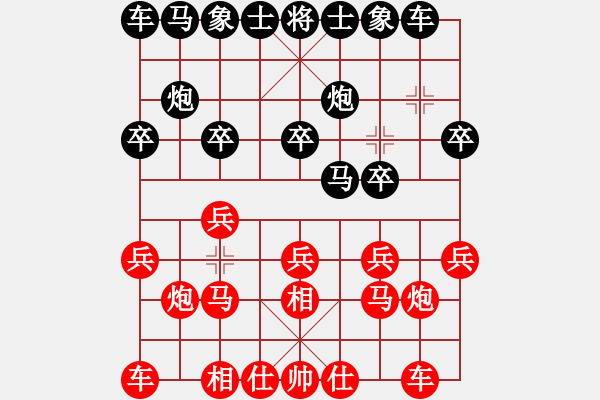 象棋棋譜圖片：無名小卒(月將)-和-天山居士(9段) - 步數(shù)：10 