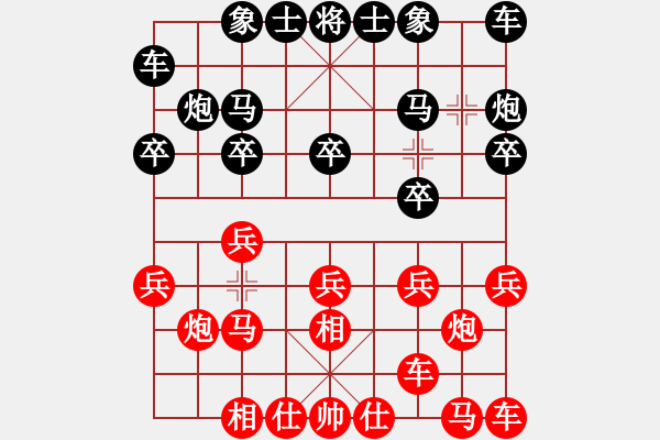 象棋棋譜圖片：第一輪36臺(tái) 江蘇王建中先和上海姚偉明 - 步數(shù)：10 