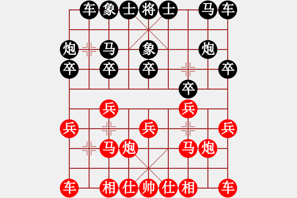 象棋棋谱图片：20161206 第5轮 第1台 刘宗泽（中）和 陈富杰（中） - 步数：10 