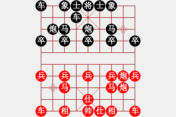 象棋棋譜圖片：001 - 步數(shù)：10 