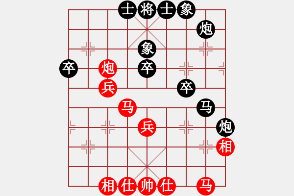 象棋棋譜圖片：鎮(zhèn)江瓜洲客(4段)-負(fù)-romeo(6段) 五七炮互進(jìn)七兵對(duì)屏風(fēng)馬 - 步數(shù)：40 