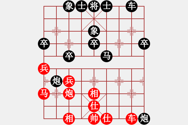 象棋棋譜圖片：趙子雨 負(fù) 李小龍 屏風(fēng)馬3卒橫車(chē) - 步數(shù)：40 