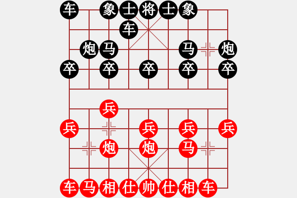 象棋棋譜圖片：1354局 B10- 中炮對(duì)單提馬-業(yè)天天Ai2-1(先負(fù))旋風(fēng)引擎23層 - 步數(shù)：10 