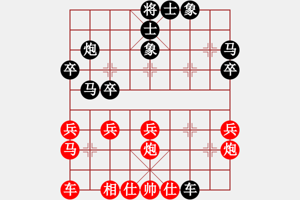 象棋棋譜圖片：《學(xué)習(xí)大師后手》邊炮屏風(fēng)馬互進3卒右馬外盤河破五七炮左邊馬右馬盤河 - 步數(shù)：30 