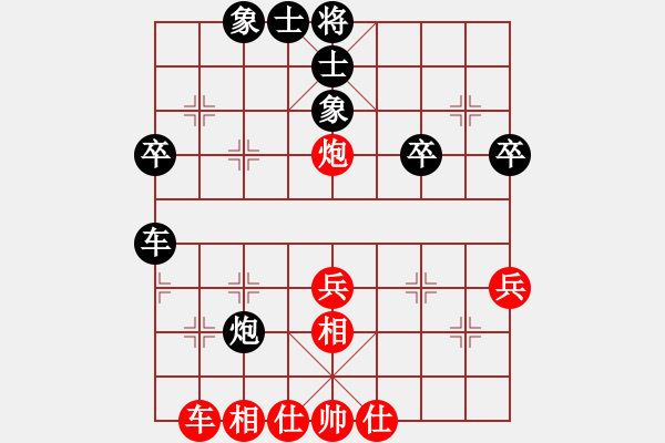 象棋棋譜圖片：livermore(5段)-和-知兵好戰(zhàn)(8級(jí))仙人指路轉(zhuǎn)左中炮對(duì)卒底炮轉(zhuǎn)順炮 - 步數(shù)：40 