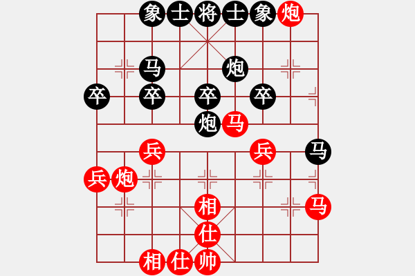 象棋棋譜圖片：深藍[2675485293] -VS- 橫才俊儒[292832991] （將的好過癮） - 步數(shù)：40 