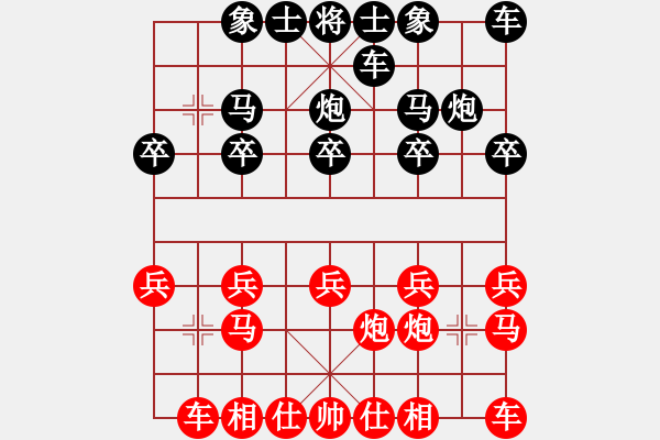 象棋棋譜圖片：中炮應(yīng)過(guò)宮炮（業(yè)四升業(yè)五評(píng)測(cè)對(duì)局）我后勝 - 步數(shù)：10 