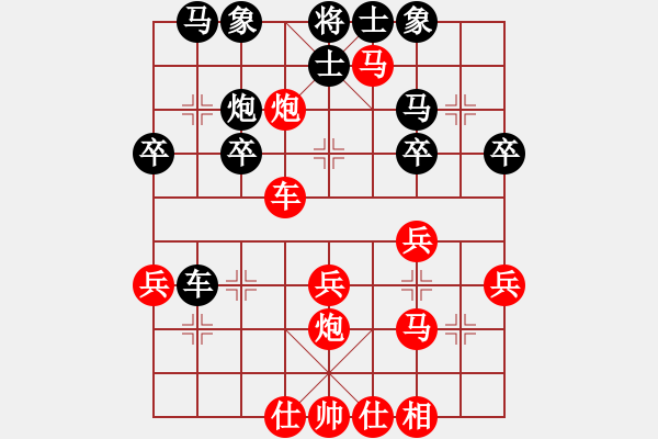 象棋棋譜圖片：洪大2017順炮第69集（車4進(jìn)5 馬三進(jìn)四） - 步數(shù)：33 