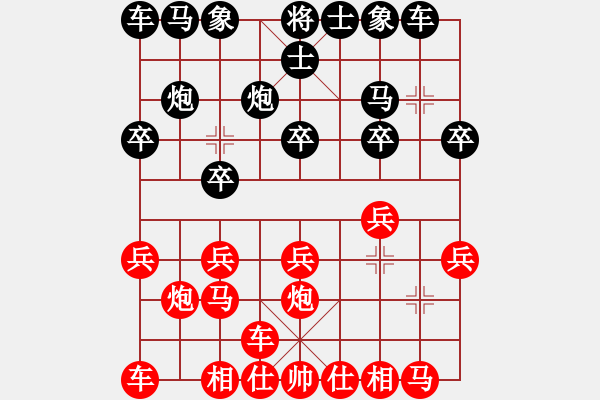 象棋棋譜圖片：Phao dau vs qua cung phao - 步數(shù)：10 