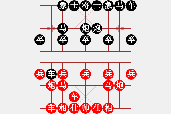 象棋棋譜圖片：鐵滑車開局 - 步數(shù)：10 