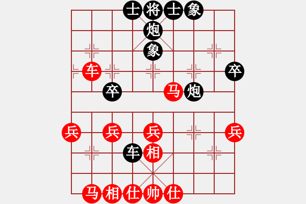 象棋棋譜圖片：中炮巡河車對(duì)屏風(fēng)馬（旋風(fēng)V7.0先勝巫師業(yè)余級(jí)） - 步數(shù)：50 