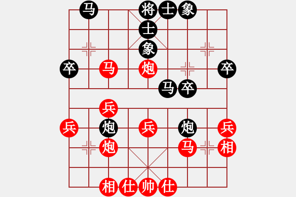 象棋棋譜圖片：第三軍軍座(2段)-負-神炮鐵卒(1段)中炮對進右馬先上士 - 步數(shù)：30 