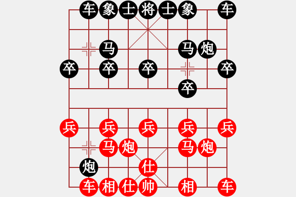 象棋棋谱图片：namviet(3段)-负-双核梅花雨(9段) - 步数：10 