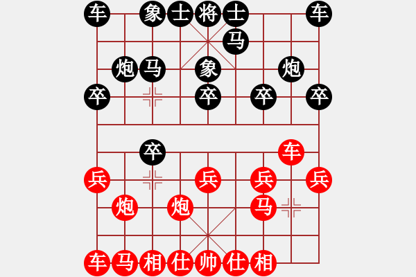 象棋棋譜圖片：屈陽虧[紅] -VS- 惜花君-大安[黑] - 步數(shù)：10 