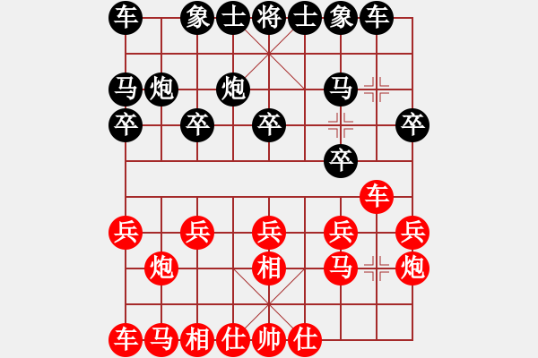 象棋棋譜圖片：過宮炮應(yīng)飛相（QQ業(yè)五升業(yè)六評測對局）黑勝 - 步數(shù)：10 