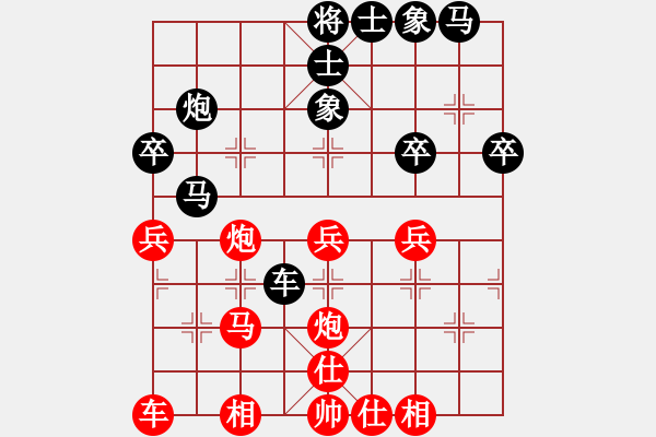 象棋棋譜圖片：2022養(yǎng)德盃全國(guó)象棋錦標(biāo)賽高段組第7輪楊宗諭先和郭勝文 - 步數(shù)：40 