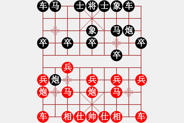 象棋棋譜圖片：《學習大師先手》五九炮八路車破炮2進4再壓馬 - 步數(shù)：10 